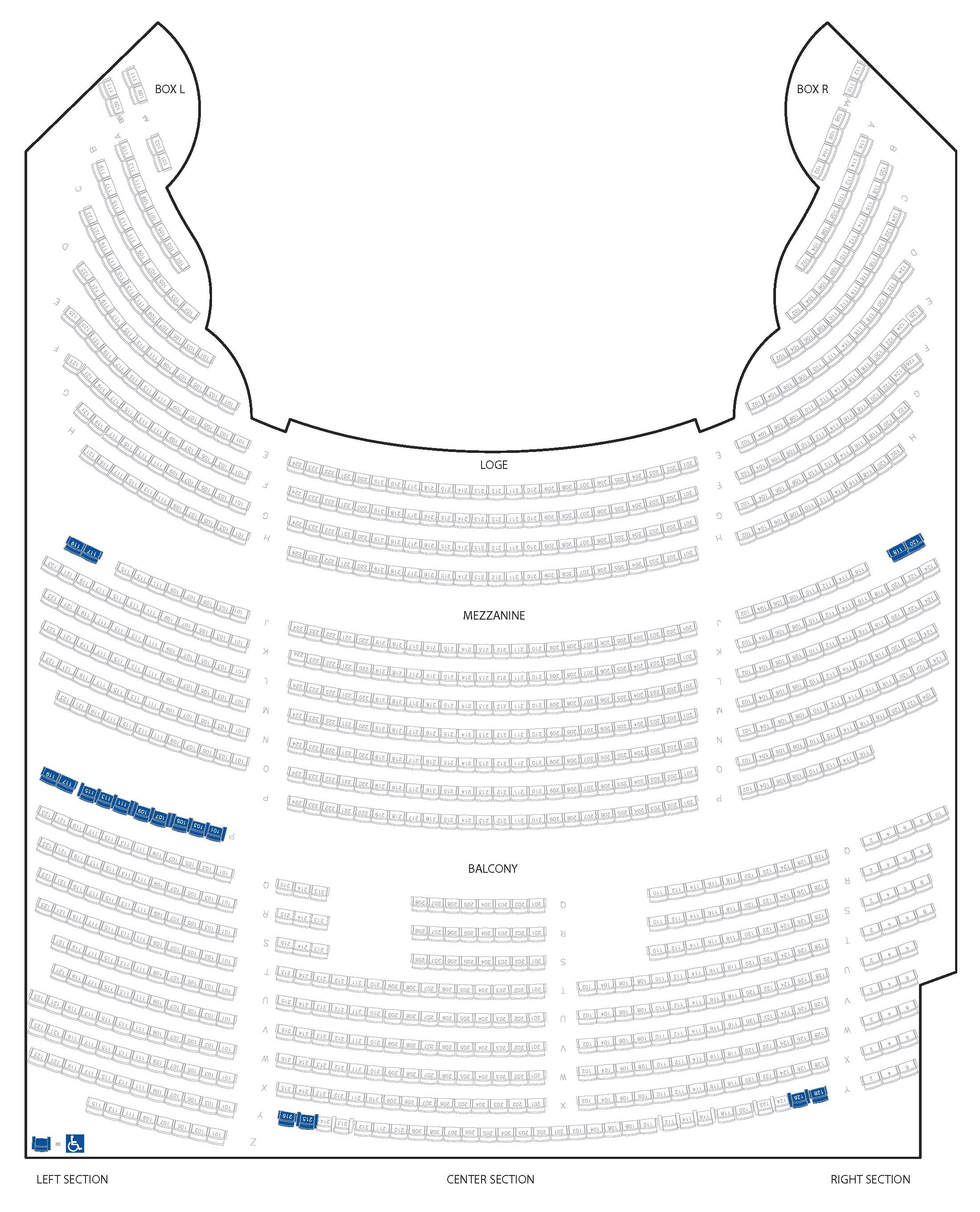 Seating Chart Genesee Theatre